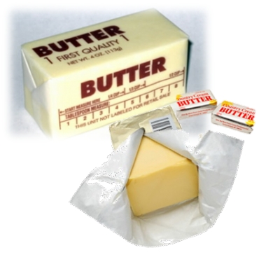 feuille d'emballage de beurre