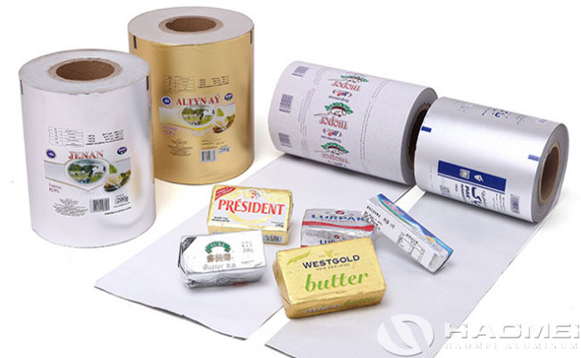 butter packaging aluminium foils