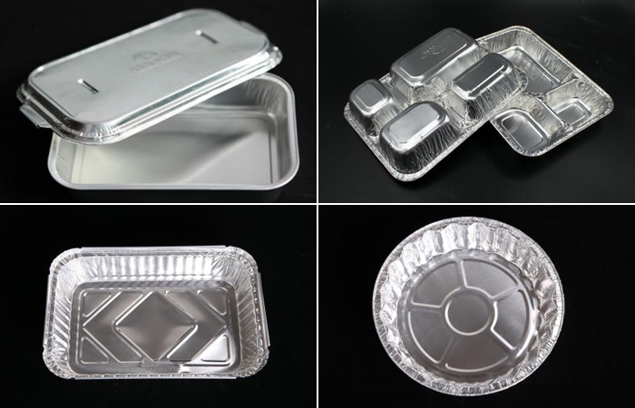 caja de almuerzo de papel de aluminio