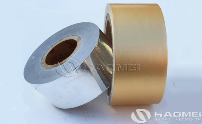 Papel de embalaje de cigarrillos de papel de aluminio dorado y plateado