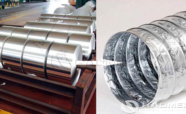 Aluminum foil flexible air duct material