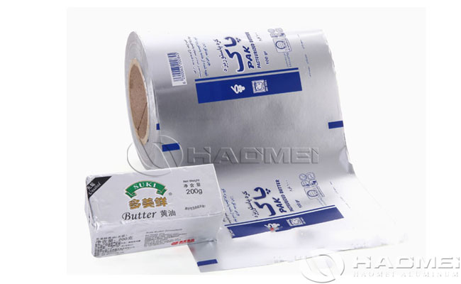 Butter packaging foil paper