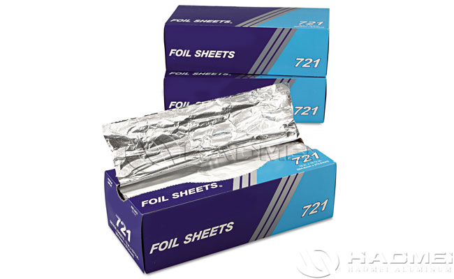 Pre cut aluminum foil sheets