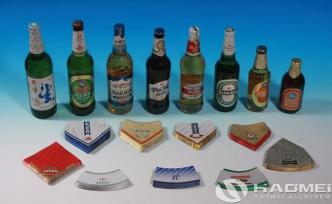 aluminium foil label for beer bottle neck