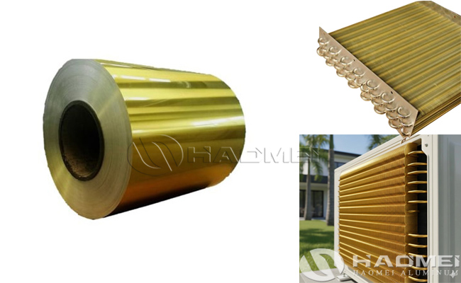 gold hydrophilic aluminum fin stock